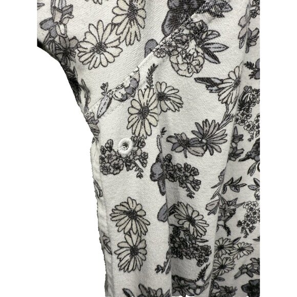 RARE PATTERN Nike Polo Shirt Mens XL Floral Print White Black Short Sleeve - Picture 8 of 8